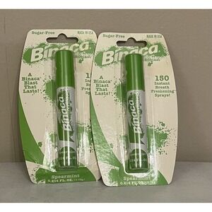 2x Binaca AEROblast - 150 Instant Breath Freshening Sprays - Spearmint - 0.214oz